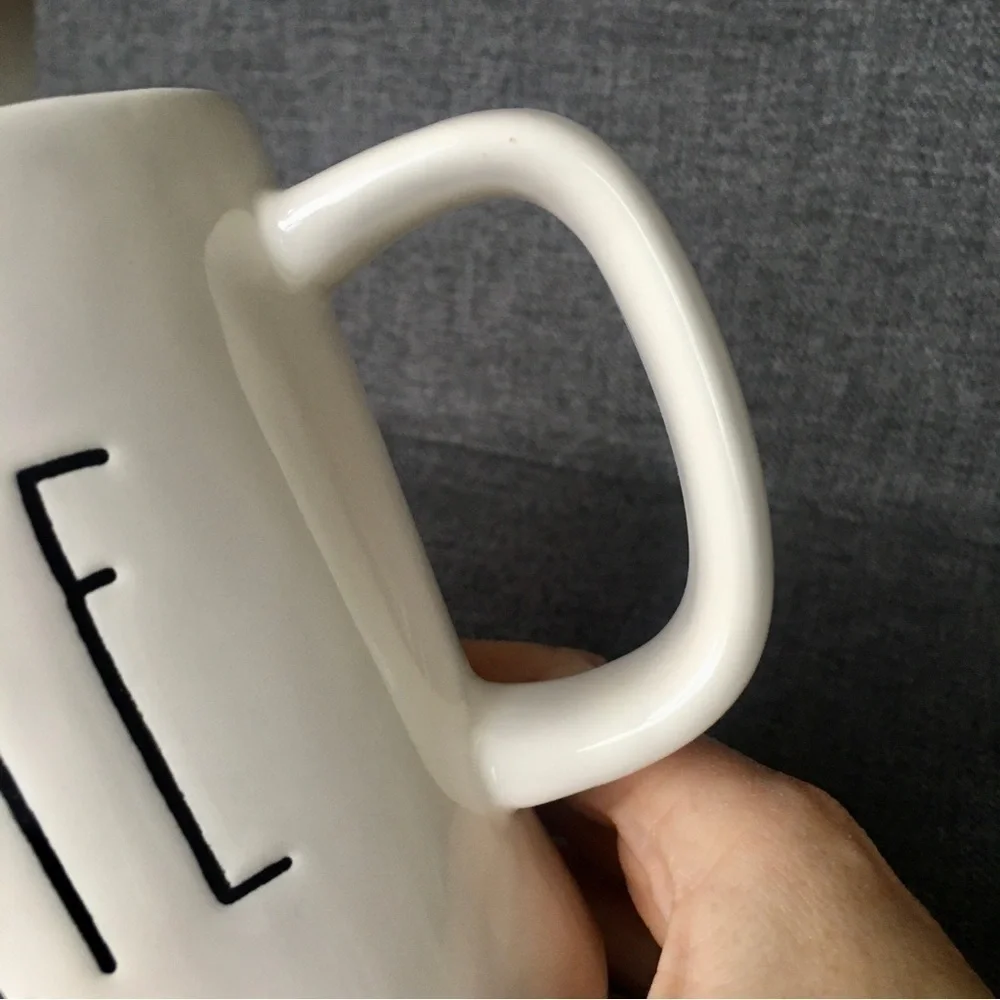 Rae Dunn “CREATE” Coffee Mug, Ivory, Black, 16 oz